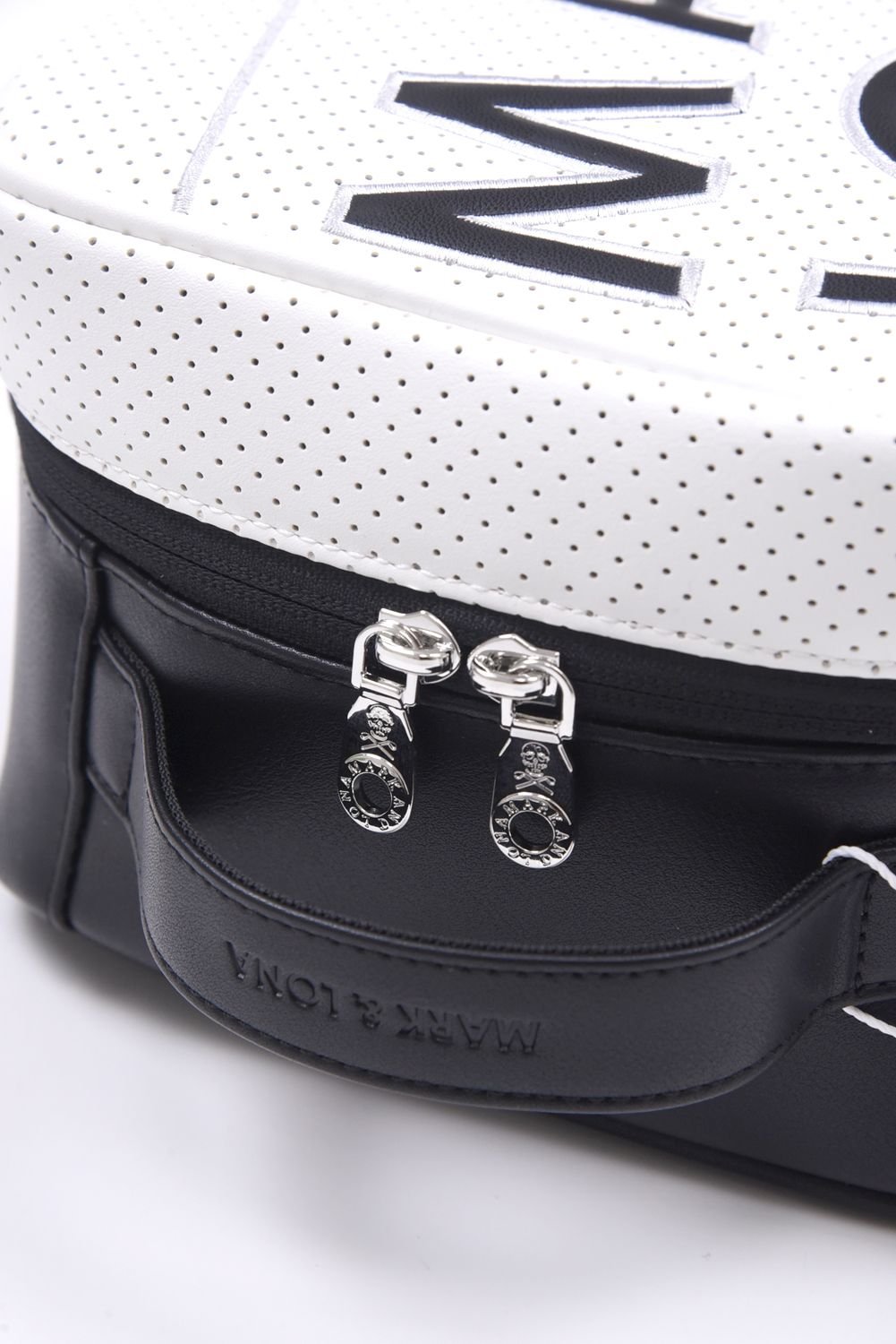 【26SS】 ML DUAL-TONE SHOE BAG / バイカラー ロゴパッチワーク シューズバッグ (ブラック)