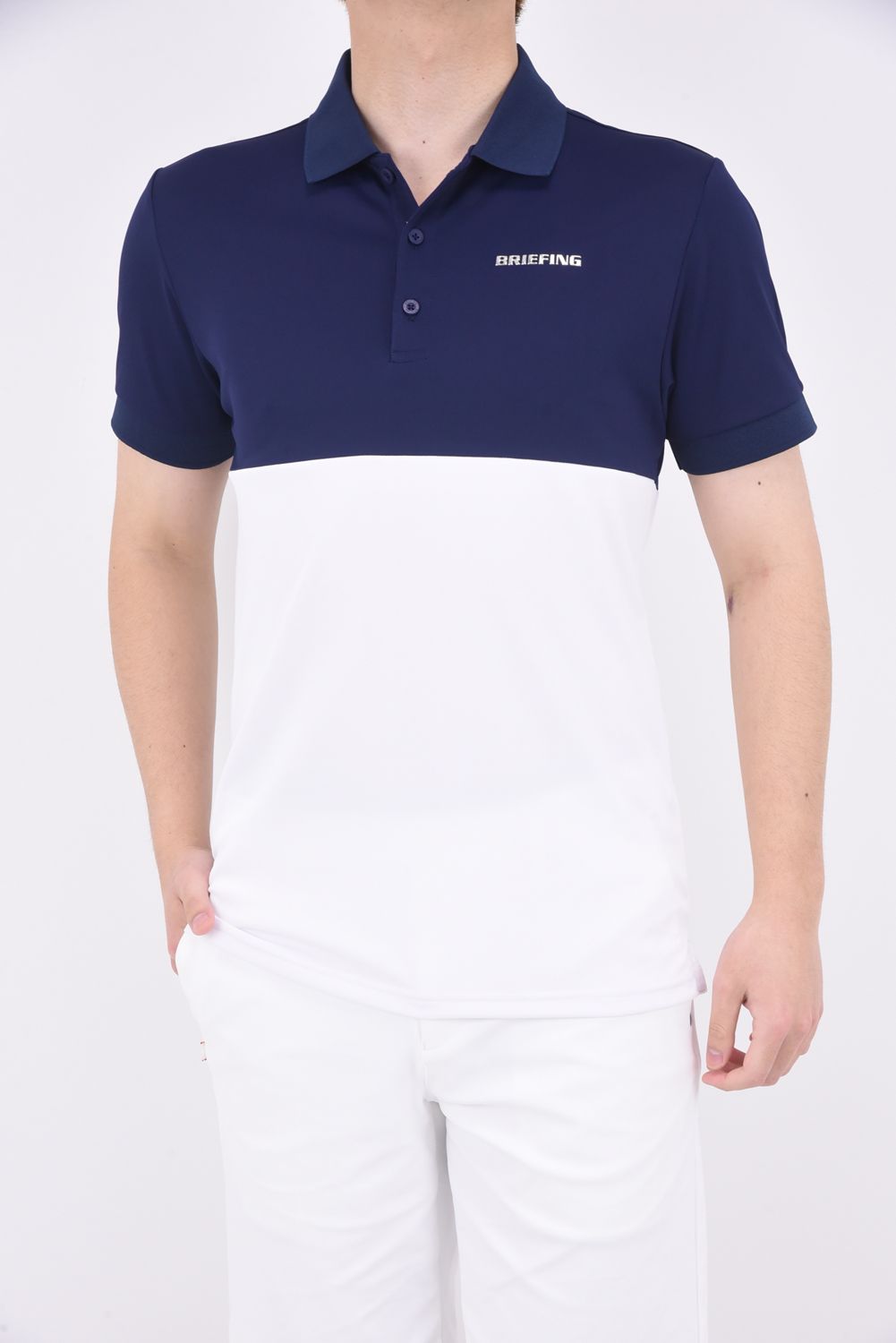 BRIEFING - MENS BI-COLOR POLO / ポロシャツ ネイビー | GOSSIP GOLF