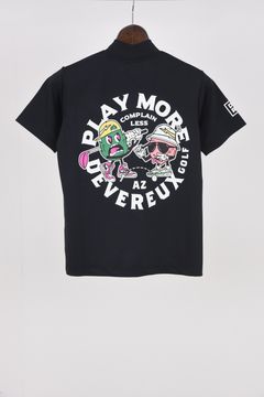 【25SS】【レディース】 PLAY MORE BATTLE MOCK TEE / プレイモアバトル プリント モックネック (ブラック)