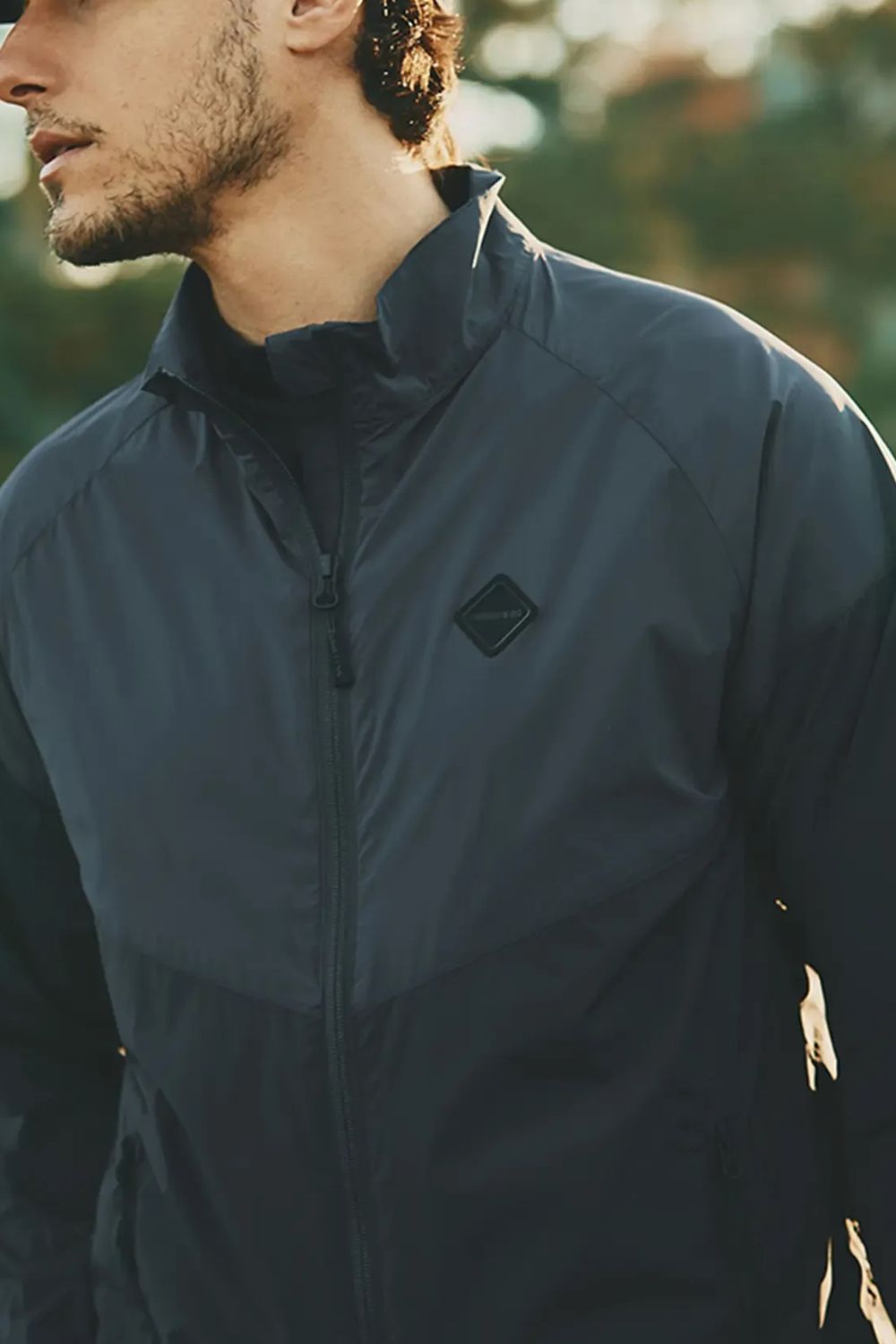 【26SS】 MEN'S BI-COLOR WIND BLOUSON / バイカラー スタンドカラーブルゾン (ブラック)