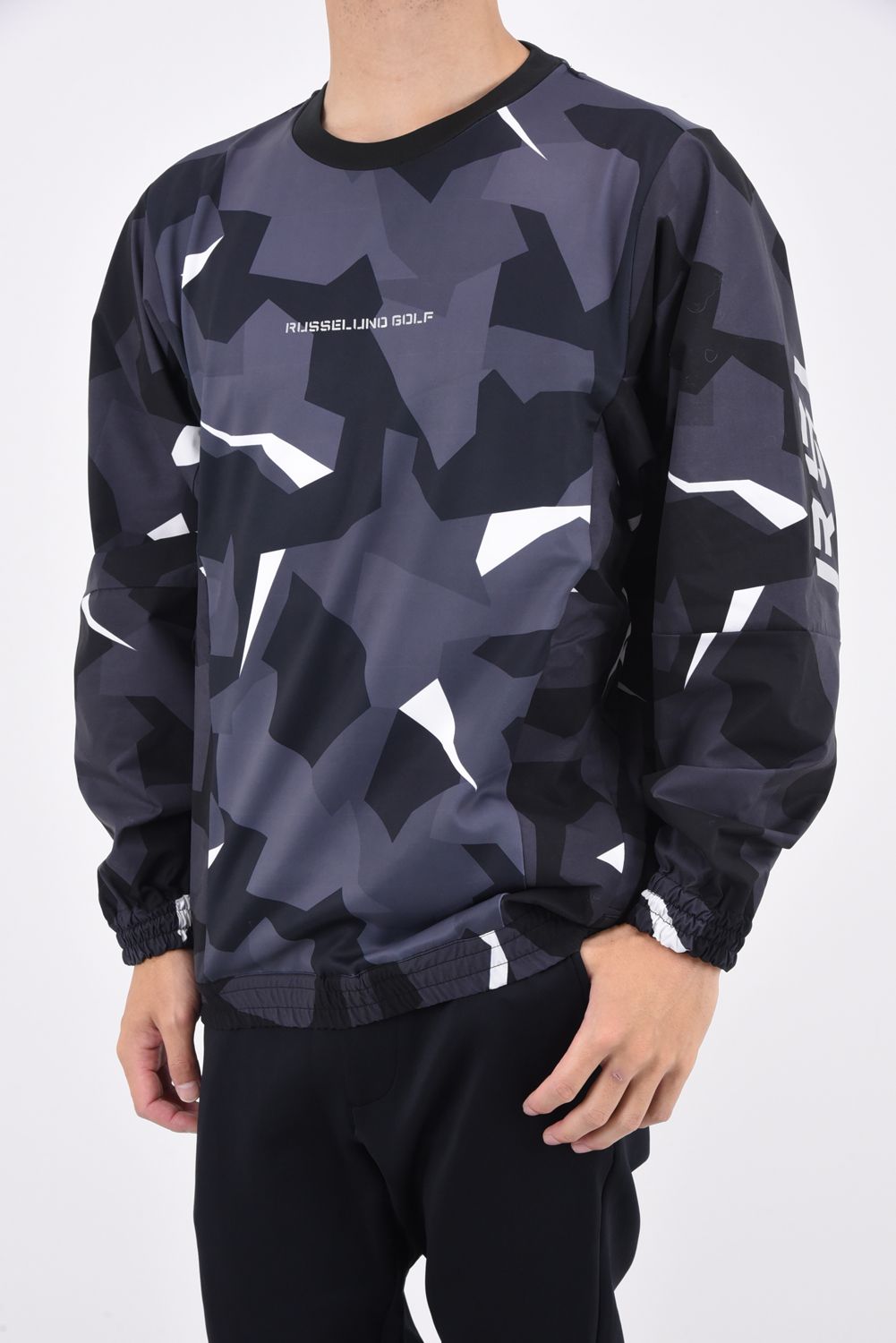 RUSSELUNO - CREWNECK PULLOVER (CAMO) / ブランドロゴ