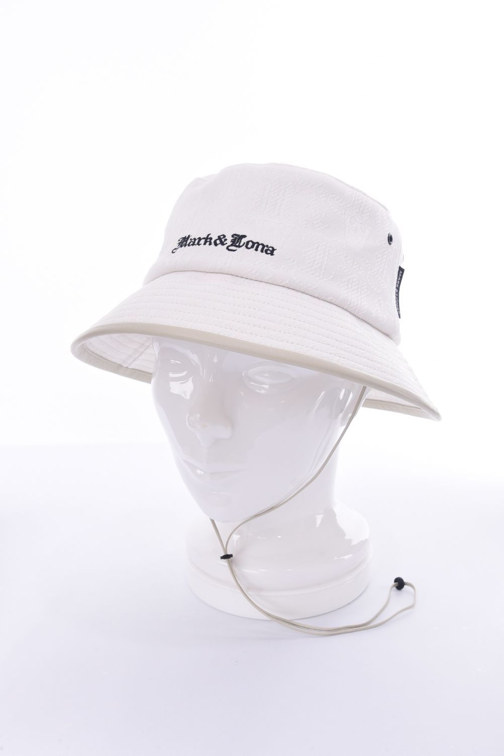 独特な MARK&LONA - ESSENCE BUCKET HAT / オリジナルロゴジャカード レディースウェア