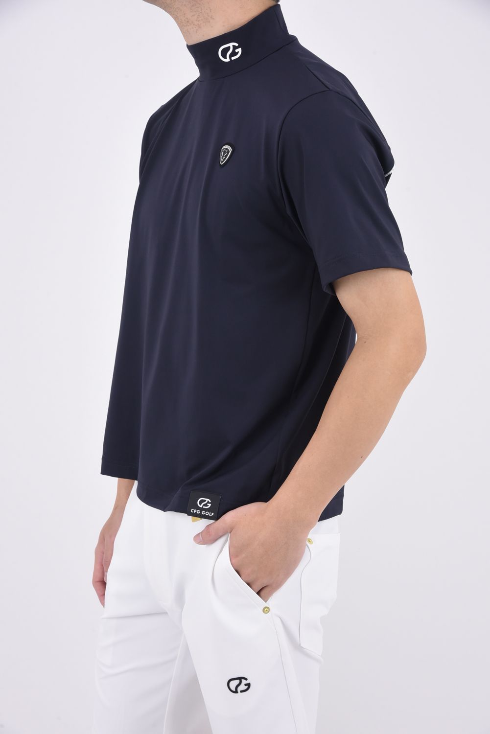 新品❤️CPG GOLF ハイネックシャツ ホワイト CPG GOLF 長袖ハイネックシャツ ホワイト