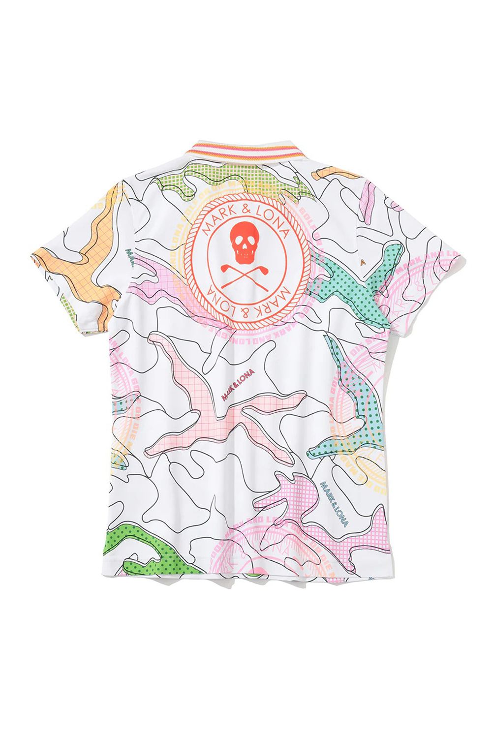 【26SS】【レディース】 AXON CAMO AIRTECH MICRO-PIQUÉ ZIP POLO / マイクロカノコ素材 カモフラージュプリント ポロシャツ (ホワイト)