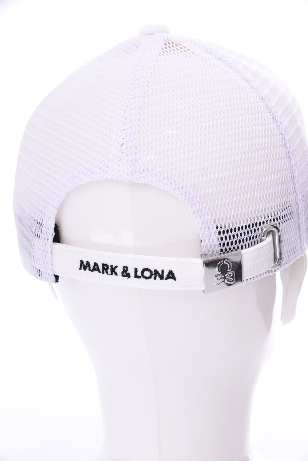 【26AW】 CHROME SKULL MESH CAP / サークルスカルバッジ リネンライク メッシュキャップ (ホワイト)