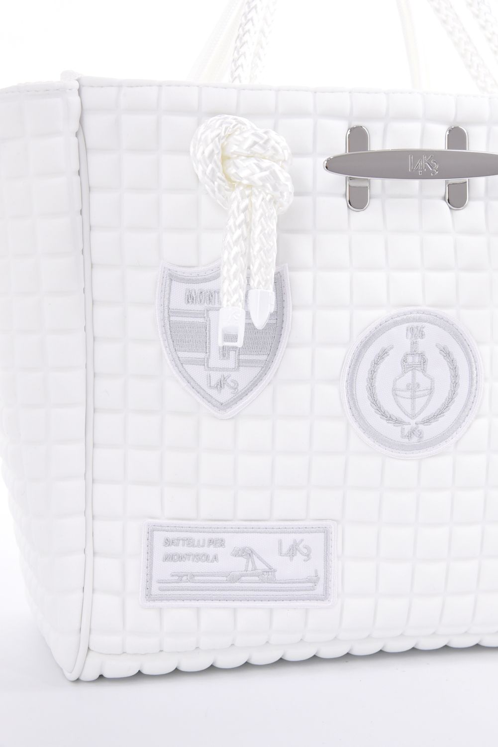 CLEAT TOTE mini TOM1003PA2 / クリート トート ミニバッグ スクエア （ホワイト/パッチ）*