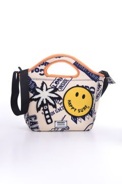 MINI TOTE BAG / VINTAGEモチーフ サガラワッペン 2WAYミニトートバッグ ホワイト