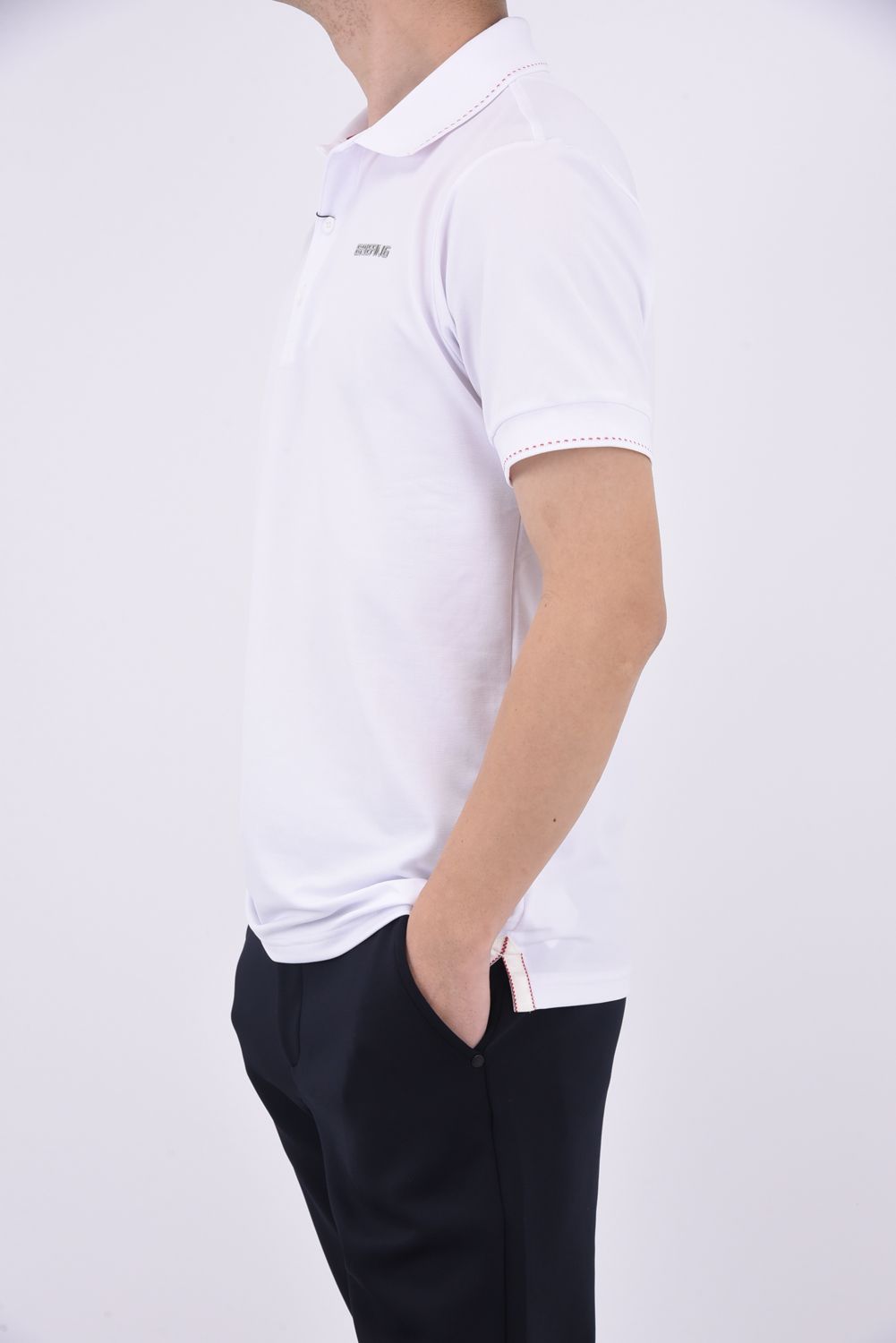 MENS BASIC POLO / ロゴ ベーシックポロシャツ (ホワイト)