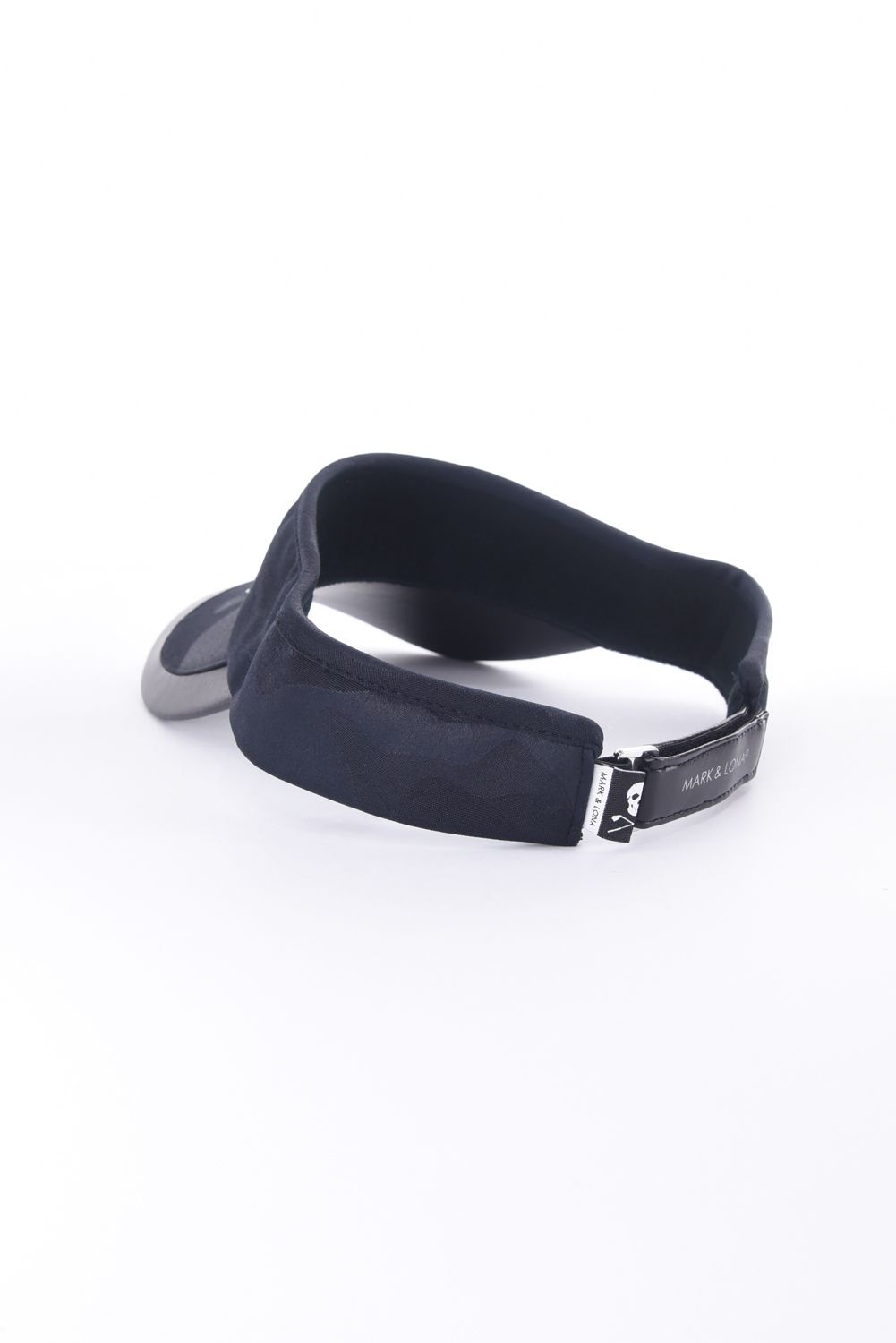 GAUGE CRYSTAL ICON VISOR / オリジナルカモジャカード 異素材切り替え サンバイザー (ブラック)