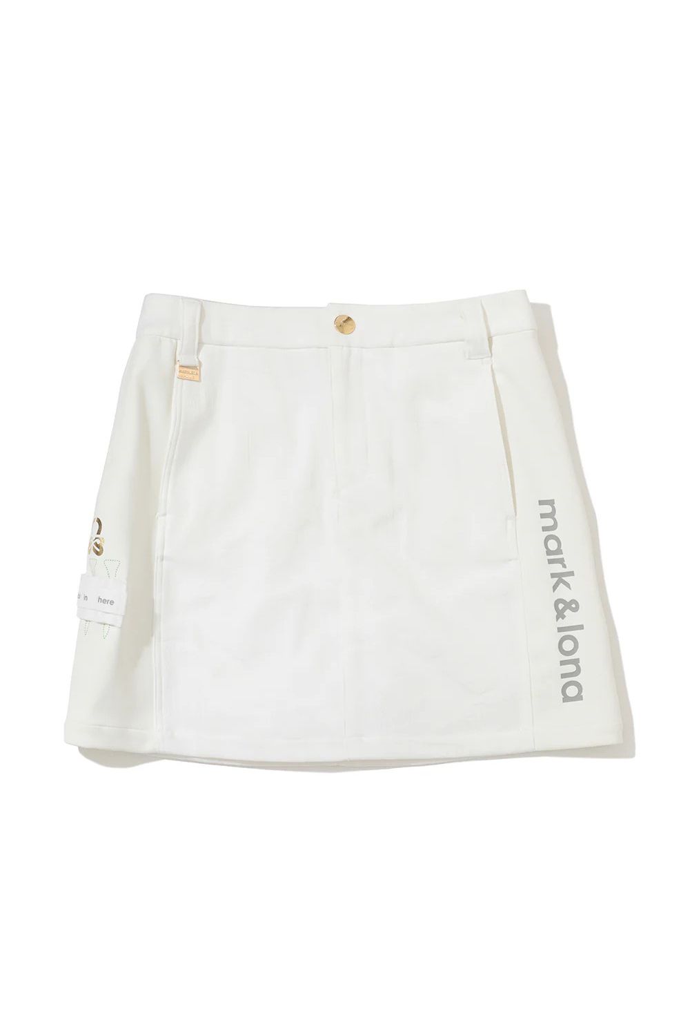 【26SS】【レディース】 GAUGE HYBRID CAMO JACQUARD SKIRT / オリジナルカモジャカード サイドロゴ スカート (インナーパンツ一体型) (ホワイト)