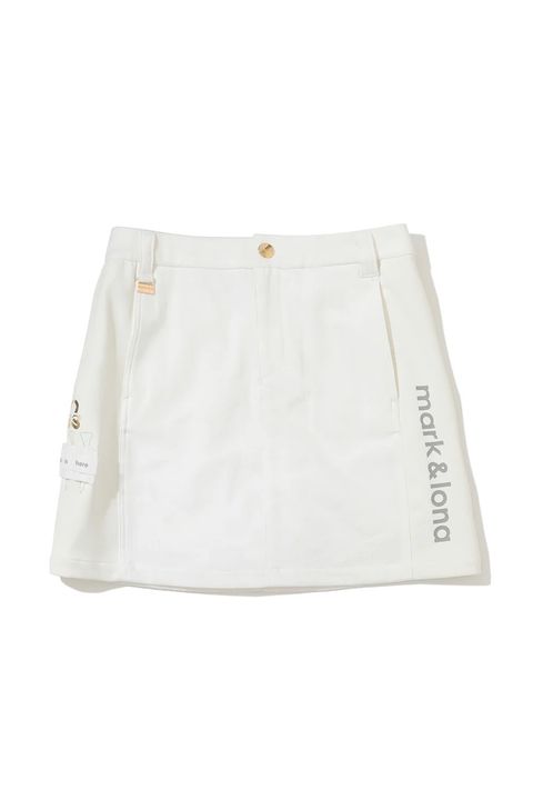 【26SS】【レディース】 GAUGE HYBRID CAMO JACQUARD SKIRT / オリジナルカモジャカード サイドロゴ スカート (インナーパンツ一体型) (ホワイト)