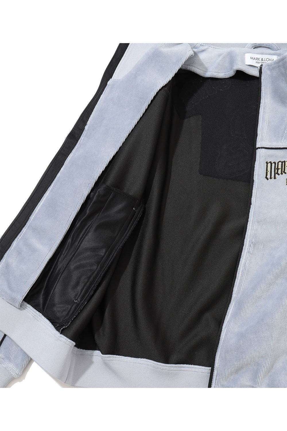 【2026AW 木村拓哉さん着用】 FRAKTUR CORDUROY JERSEY JACKET / コーデュロイ ラインストーン 金刺繍ロゴ トラックジャケット (パープル) (10月7日入荷予定)