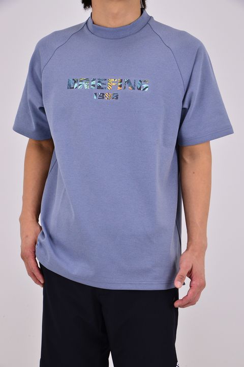 【26SS】 CR MS BOTANICAL LOGO HIGHNECK RF / ボタニカルロゴ モックネックTシャツ (ブルーグレー)
