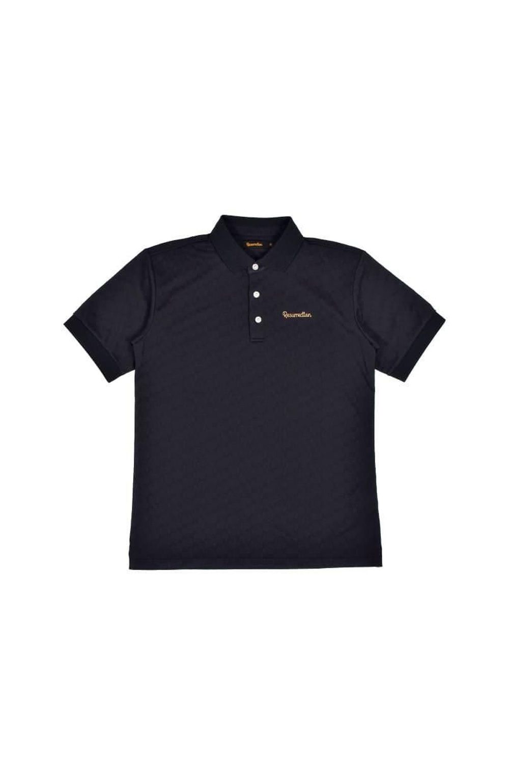 【25SS】 MENS GM JACQUARD POLO / オリジナルテキスタイルジャガード ポロシャツ (ブラック)