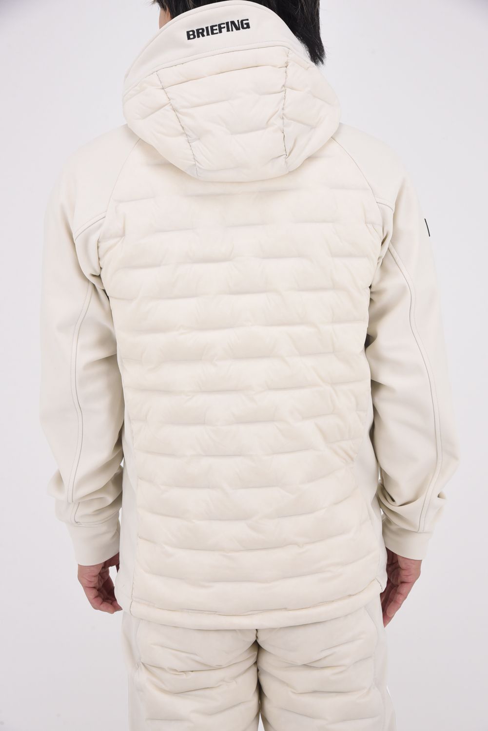 【25AW】 MEN'S HYBRID DOWN PARKA / ストレッチタフタ ダイヤモンドロゴ ハイブリッドダウンジップパーカー (ベージュ)