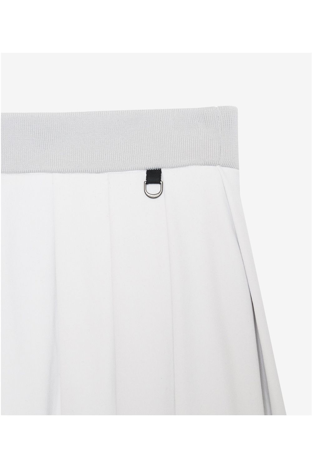【25AW】【レディース】 MULTI PURPOSE WRAP PLEATED SKIRT / ニットウエストリブ バックプリーツスカート (ライトグレー)