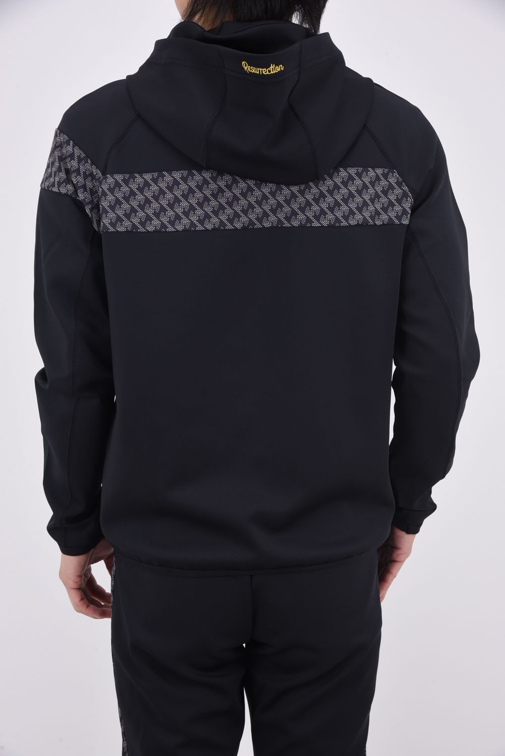 【26SS】 GM ACCENT LINE ZIP UP PARKER / モノトーンシリーズ アクセントライン ジップアップパーカー (ブラック)*