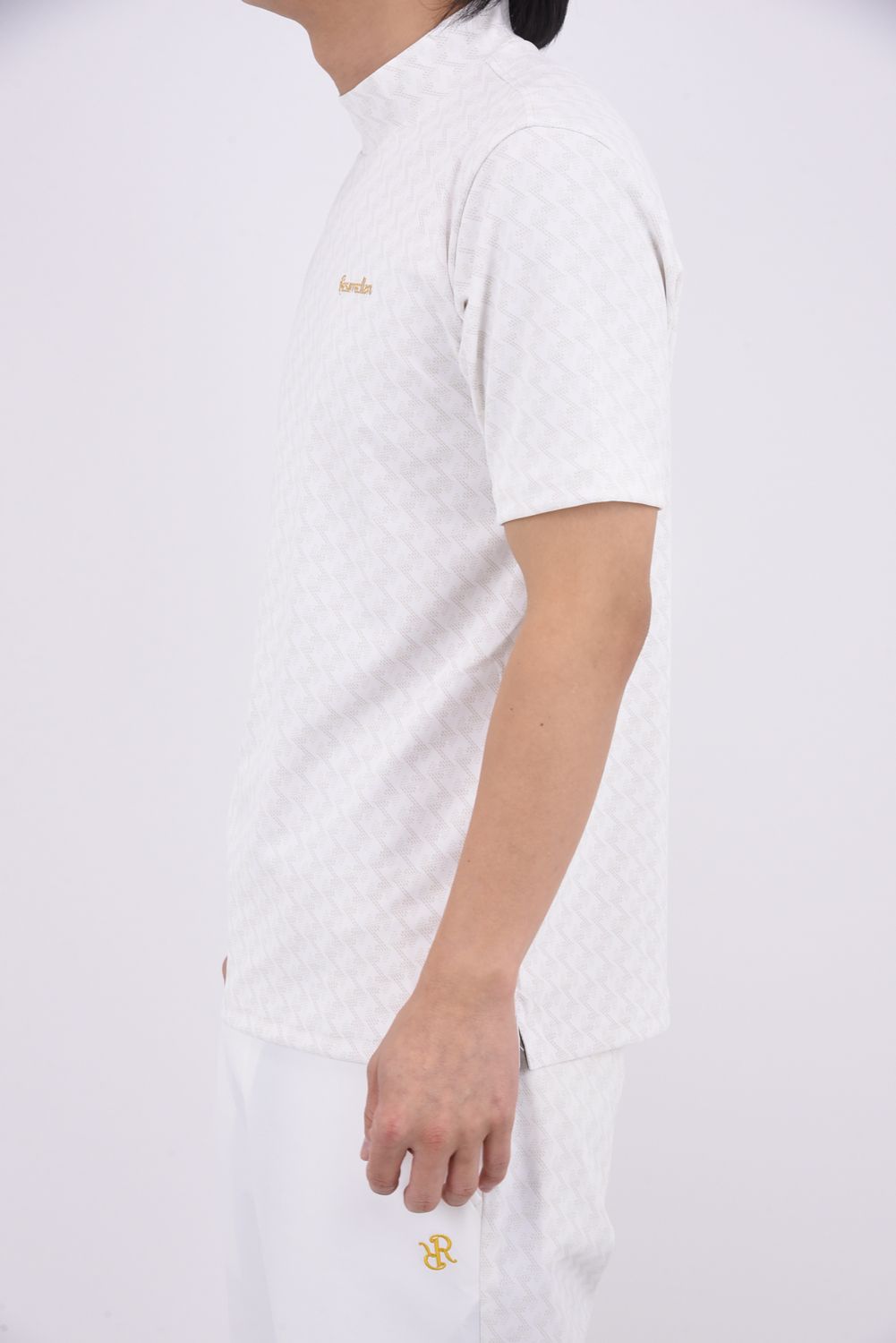 【26SS】 MENS GM PRINT MOCK NECK / GMプリントモックネック (ホワイト)*