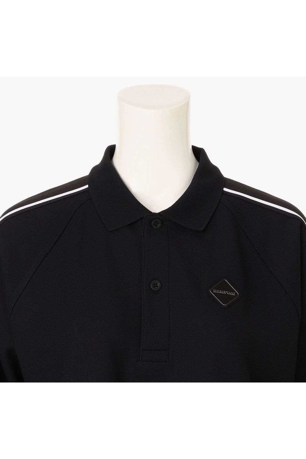 【26SS】【レディース】 WOMEN’S LINE POLO / カノコ生地 ラインロゴテープ リラックスフィット ポロシャツ (ブラック)