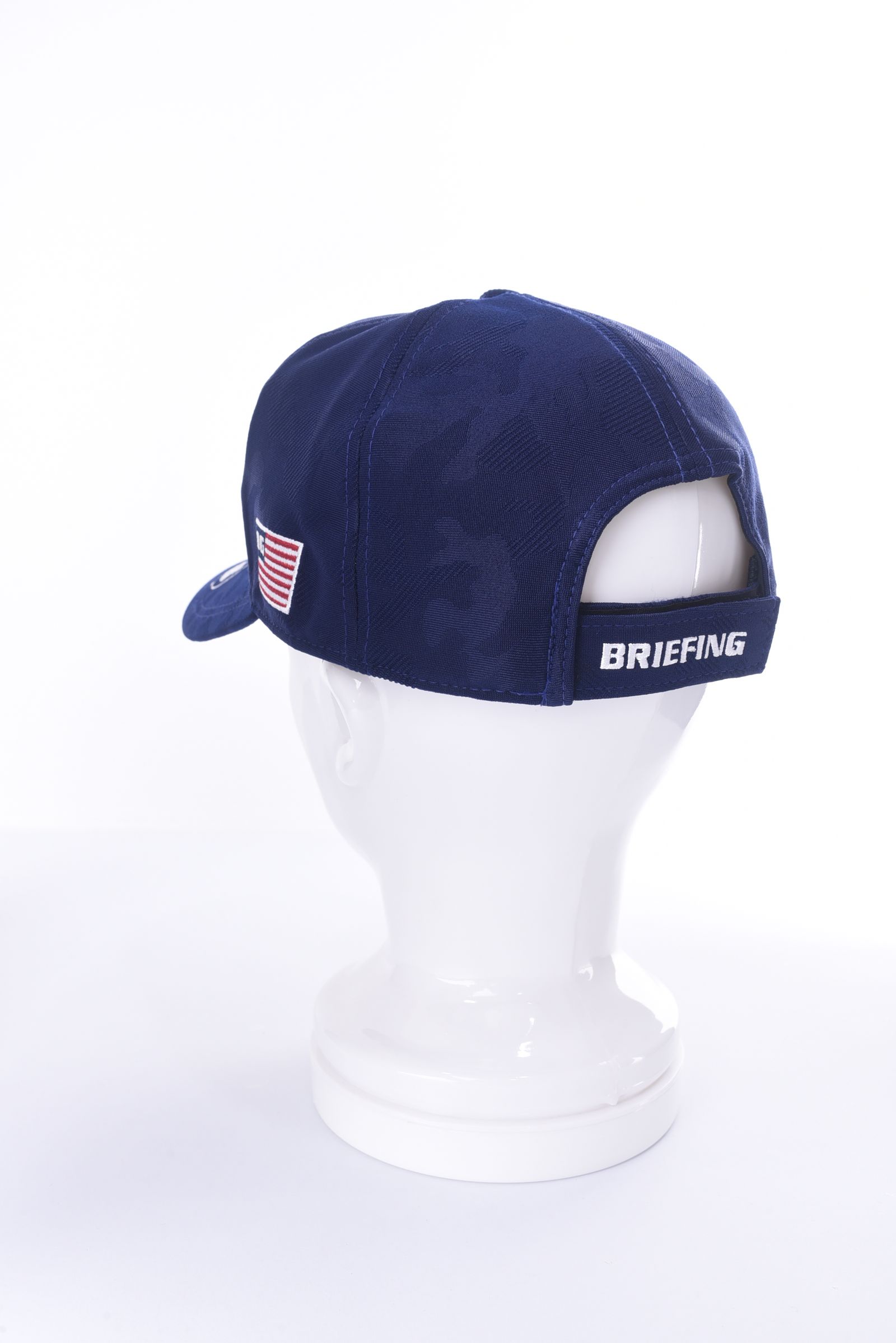 MENS CAMO JQ CAP / ロゴ刺繍 カモフラ柄 ジャガード キャップ ネイビー