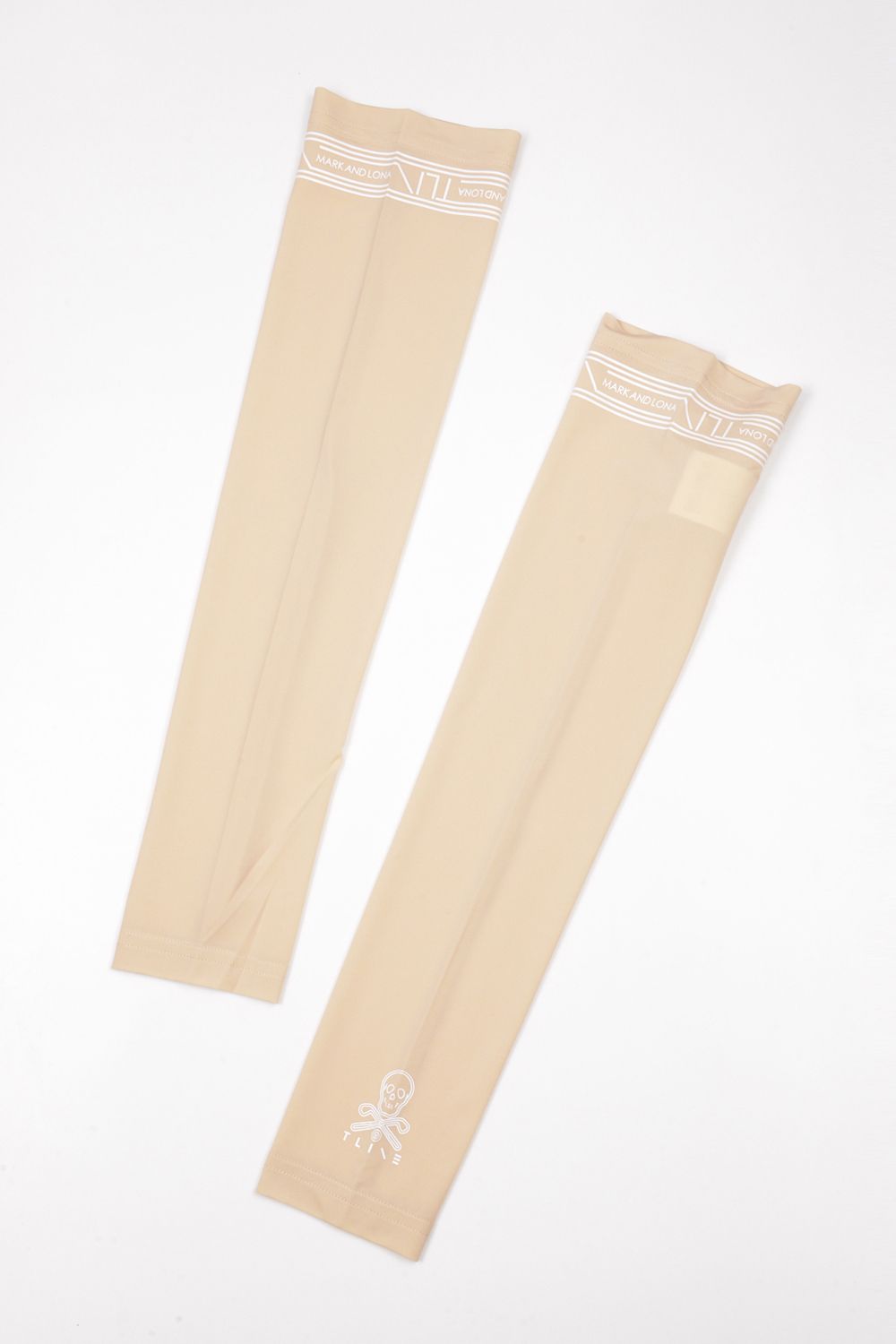 【26SS】【T-LINE】 ARM COVER / ブランドロゴ箔プリント アームカバー (ベージュ)
