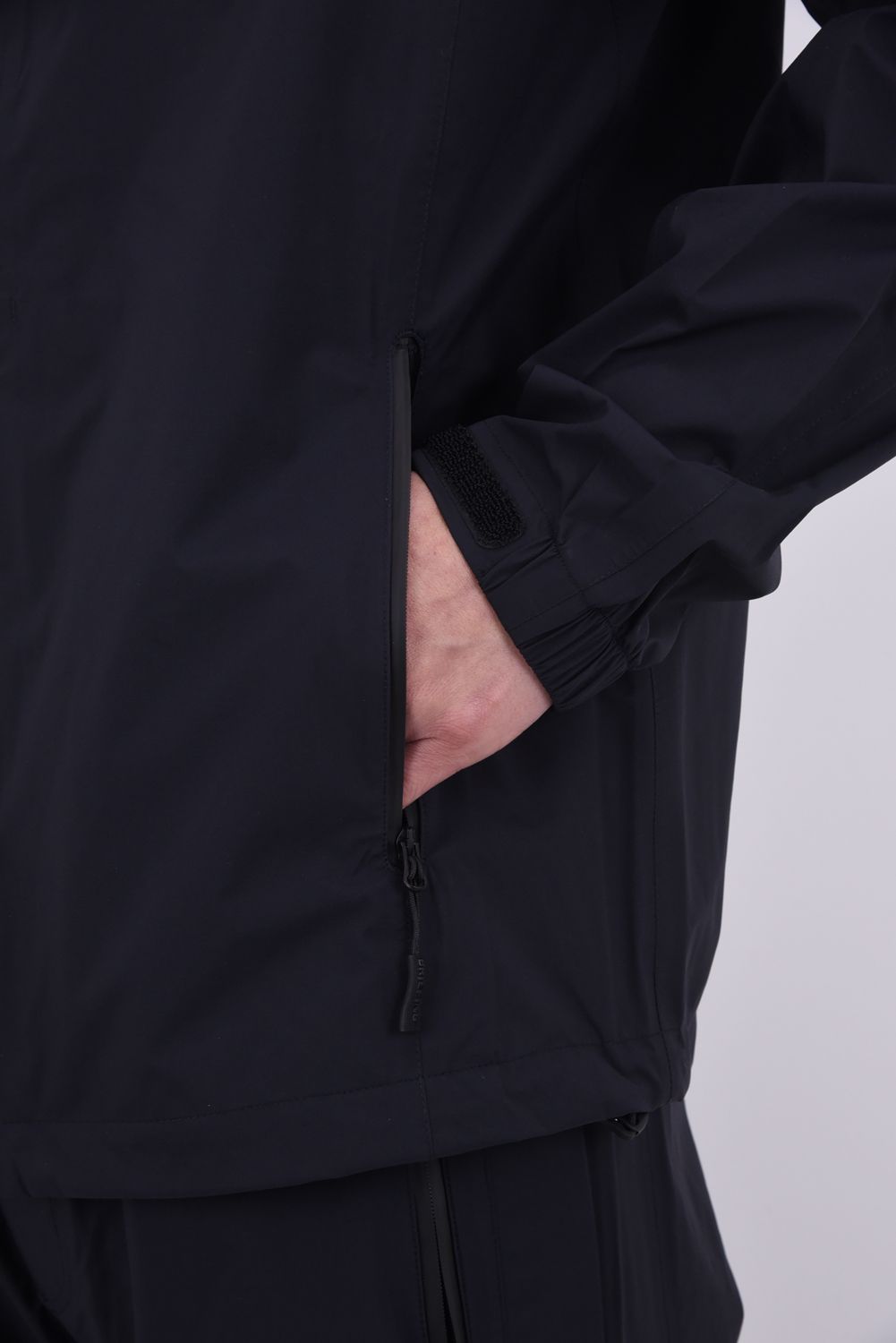 【26SS】 MEN'S WATERPROOF BLOUSON / マイクロリップナイロン 2WAYレインジャケット (ブラック)