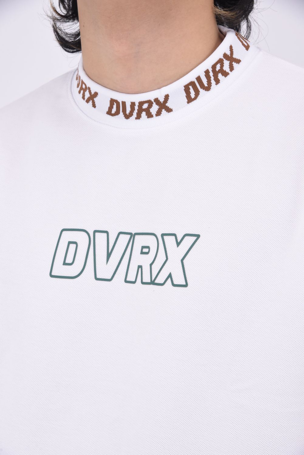 【25SS】 CLASSIC LOGO RIB MOCK CROCOTEE / クラシックロゴ リブモックネック (ホワイト)