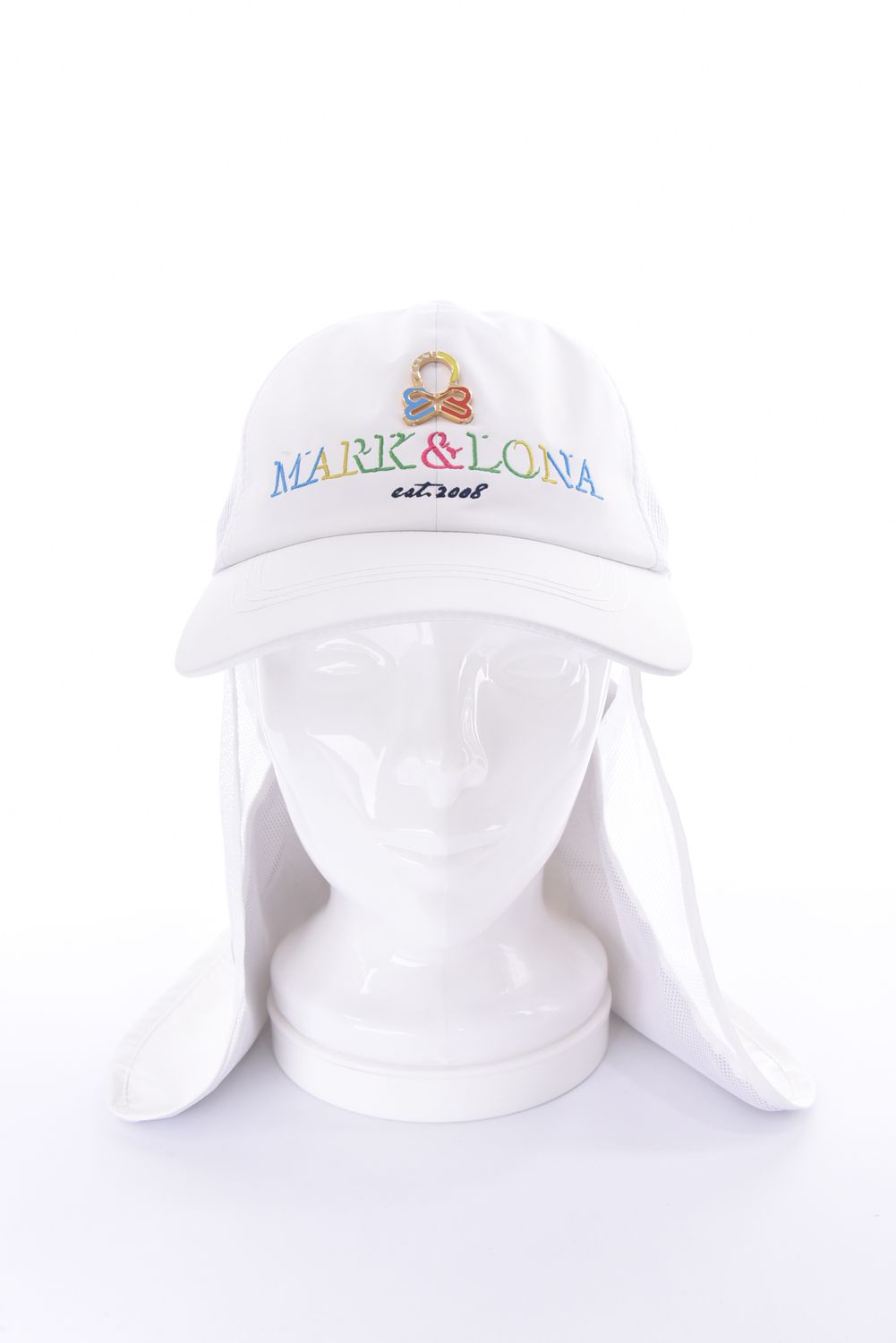 【26SS】 CHOROMA ICON SUN SHIELD CAP / マルチカラー刺繍 サンシールド付き メッシュキャップ (ホワイト)