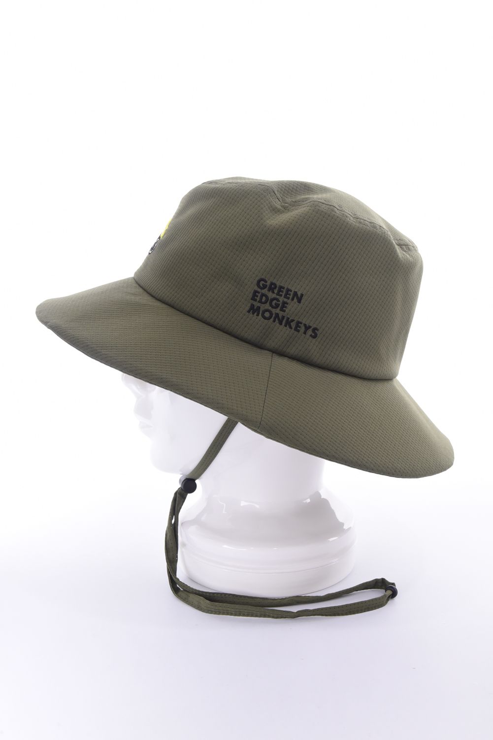 【26SS】 BUCKET HAT / モンキー刺繍ワッペン バケットハット (カーキ)
