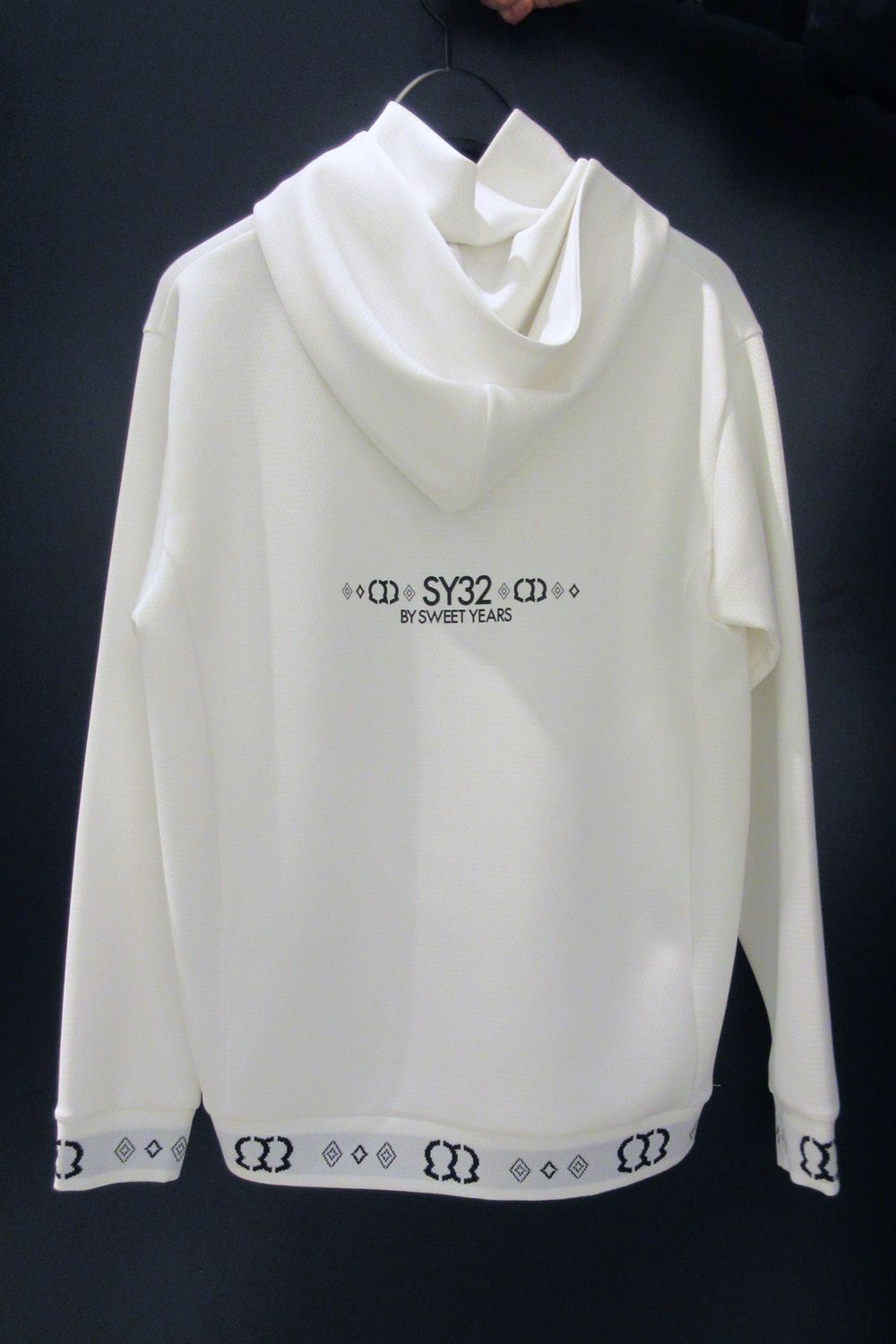 【26AW】 DOUBLE MESH KNIT HOODIE / メッシュ ニット パーカー (ホワイト) (10月上旬入荷予定）