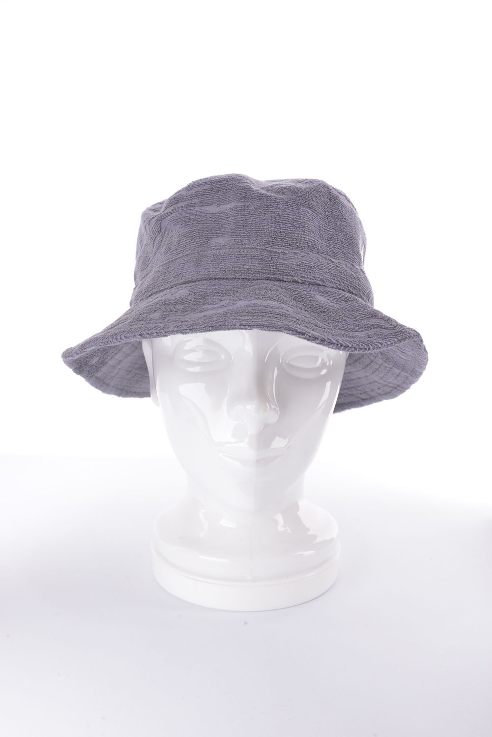 【26SS】 CR MS PILE CAMO JQ BG LOGO HAT / パイル生地 背面メッシュ バケットハット (グレー)