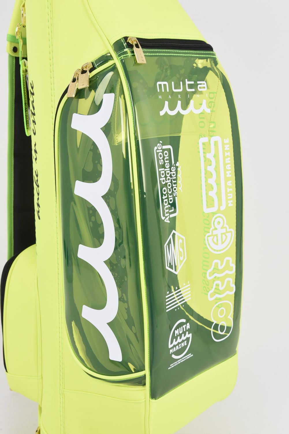 【銀行振込・代金引換不可】【返品・交換不可】 CADDY BAG & COVER / ナイロン×クリア キャディバッグ&ヘッドカバーセット (イエロー)