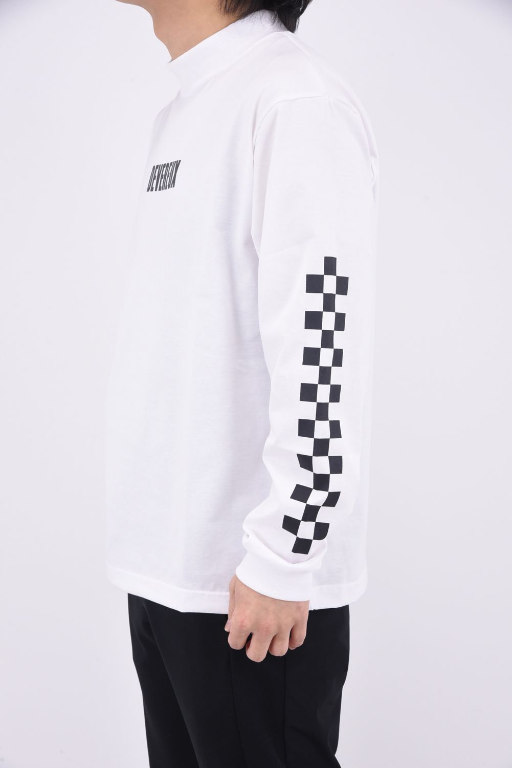 【25SS】 LOGO ASSORTED LONG SLEEVE MOCK TEE / ロゴプリント ロングスリーブ モックネック (ホワイト)