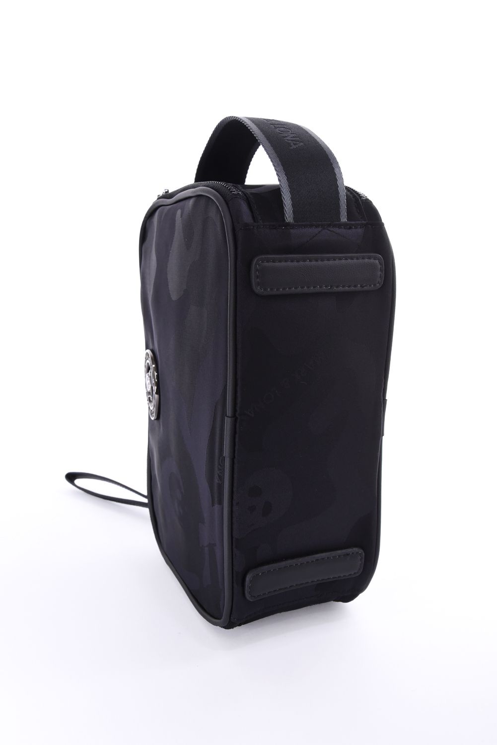 【26AW】 PREMIUM GAUGE 2-WAY BAG / コーデュラナイロン シンセティックレザー スカルカモジャカード 2WAYバッグ (ブラック)