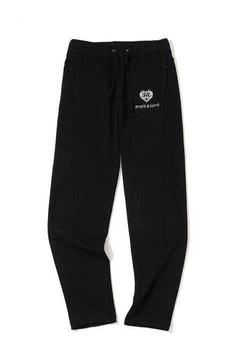 【2026AW KARINAさん着用】【レディース】 ELYSIA CONTOURED LOUNGE PANTS / ブランドロゴ オーバーサイズ スウェットパンツ (ブラック)