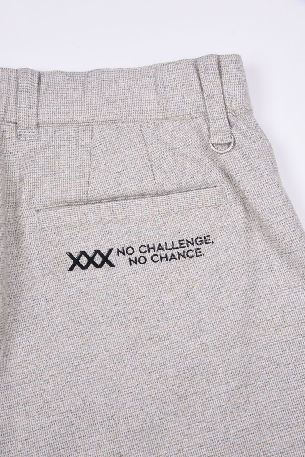 【25AW】 HOUNDSTOOTH TAPERED PANTS / 千鳥柄 テーパード パンツ (ベージュ)