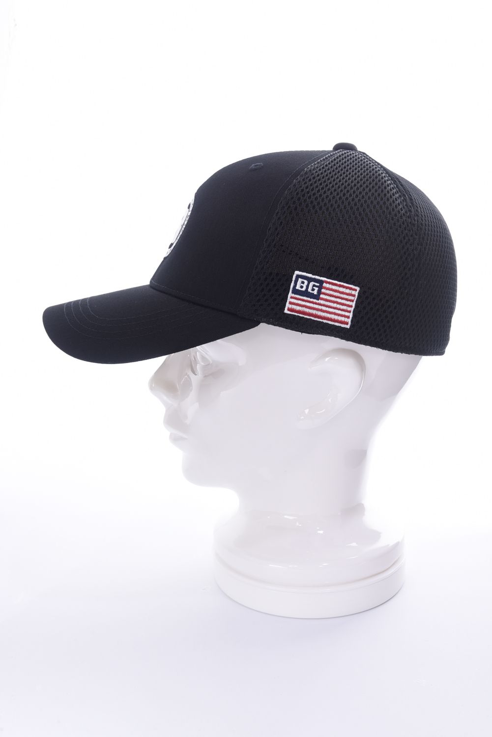 MENS MESH CAP FLEX FIT / サークルロゴ メッシュキャップ ブラック