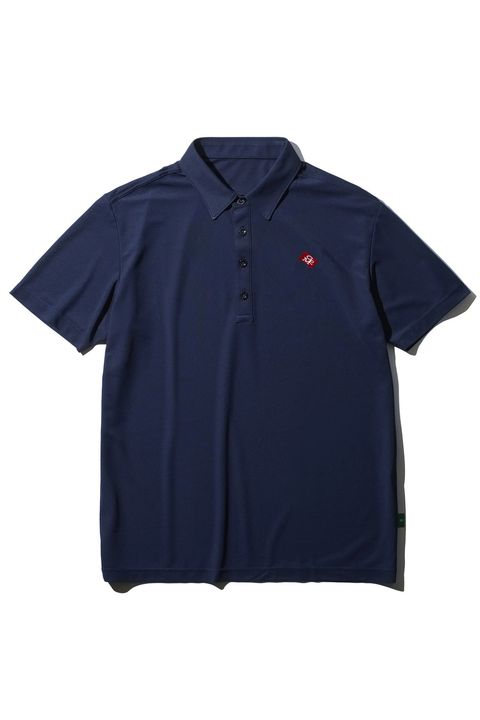 【26SS】 MICRO KANOKO COOL POLO / マイクロカノコ素材 バックロゴプリント ポロシャツ (ネイビー)