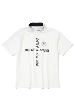 【26SS】 CROCE WAFFLE MOCK NECK TEE / ナイロンワッフル ブラックレターロゴ モックネックTシャツ (ホワイト)
