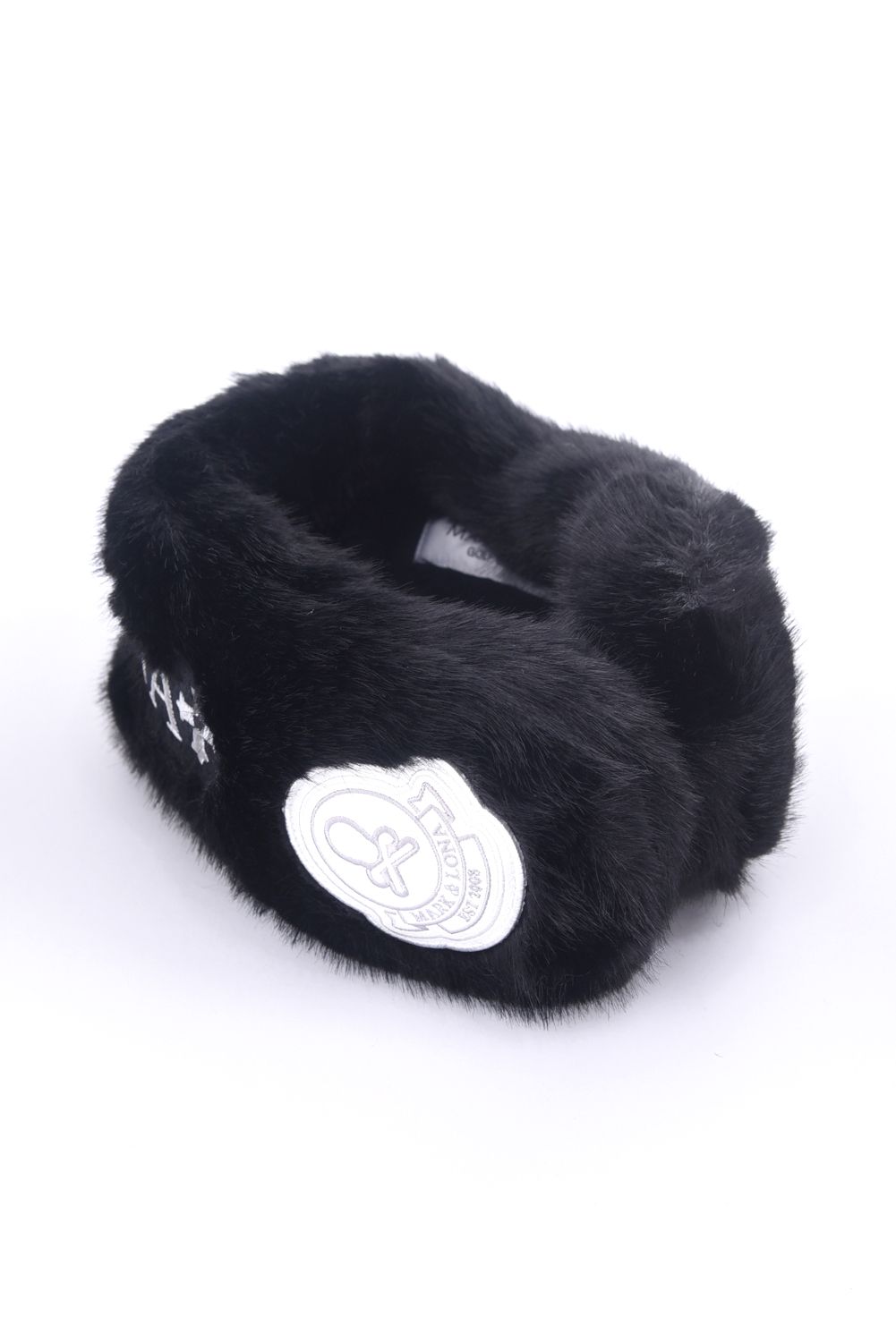 SVASTIKA FUR EARMUFFS / フェイクファー サークルスカル 2WAYイヤーマフ (ブラック)