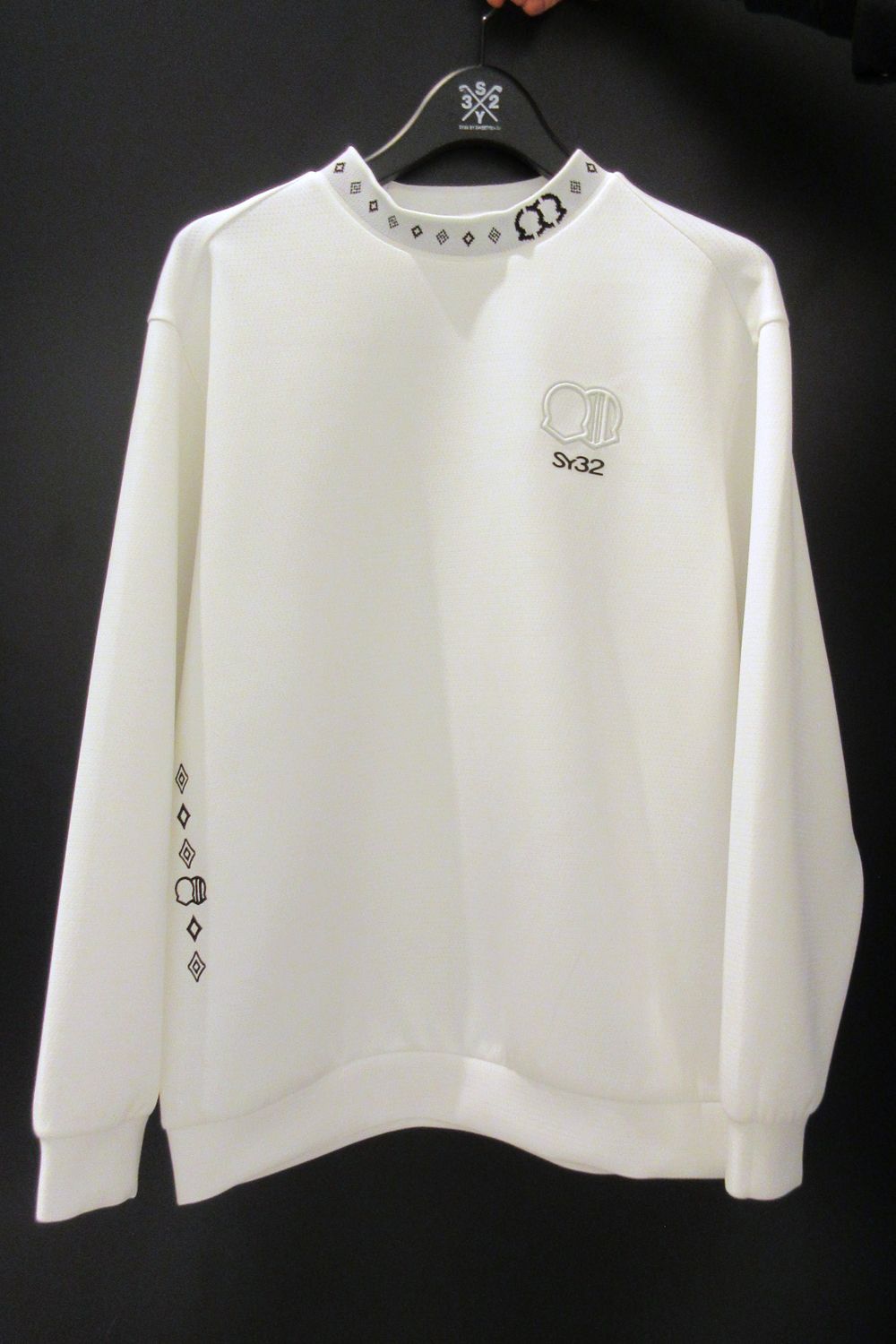 【26AW】 DOUBLE MESH KNIT L/S MOCK / メッシュ ニット ロングスリーブ モックネックシャツ (ホワイト) (10月上旬入荷予定）