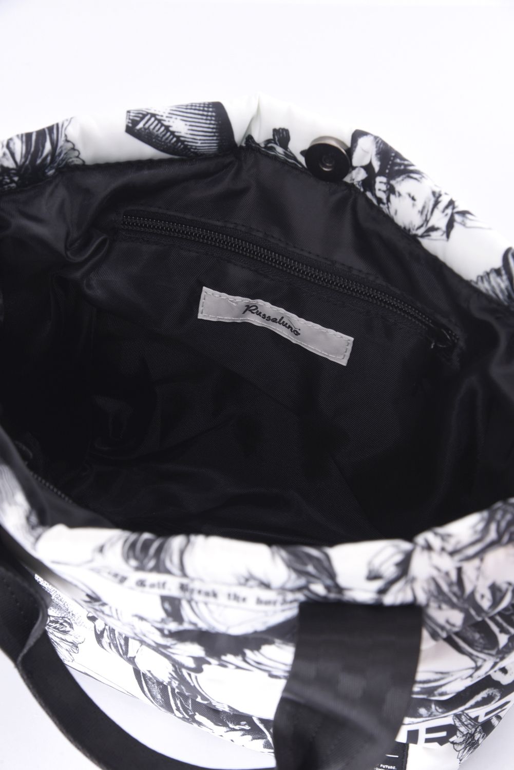 PADDED CART BAG (ANGEL) / 総柄 パデッドカートバッグ (ホワイト)