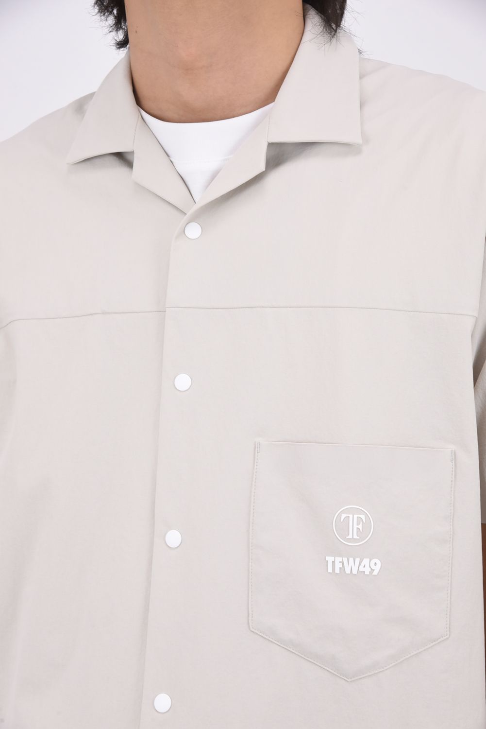 TFW49 - 【26SS】 COMBINATION OPEN COLLAR SHIRT / 異素材切り替え