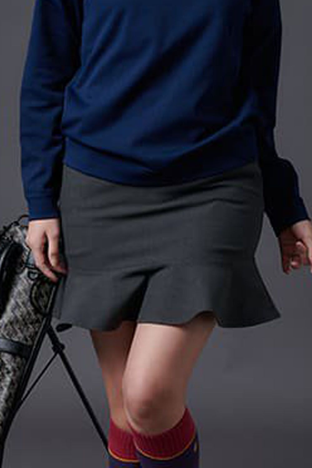 【レディース】 WOMENS SOFT THERMO PEPLUM SKIRT / 裏微起毛 ソフトサーモ ペプラム スカート (チャコール)*