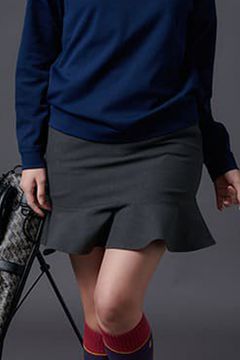 【レディース】 WOMENS SOFT THERMO PEPLUM SKIRT / 裏微起毛 ソフトサーモ ペプラム スカート (チャコール)*