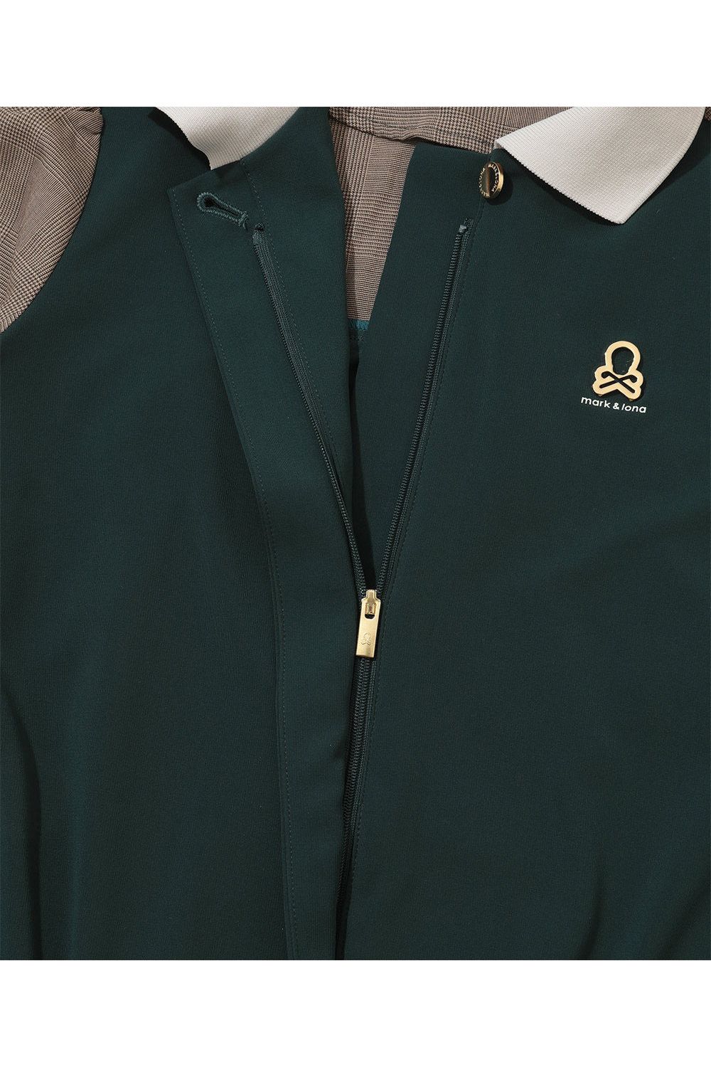 【2025AW】【レディース】 LUMINOUS DRAPED PANEL SHIRT JACKET / グレンチェック ロングスリーブシャツ (グリーン)