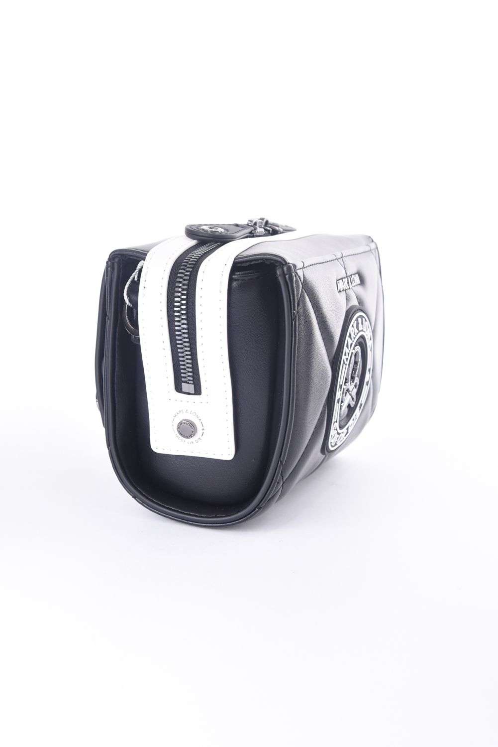 ETERNAL QUILTED 2-WAY BELT BAG / シンセティックレザー サークルスカル キルティング 2WAYウエストポーチ (ブラック)