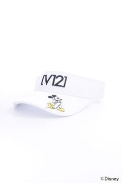 V12 Mickey M Visor ミッキー ブランドロゴ 刺繍 メッシュバイザー ブラック Gossip Golf