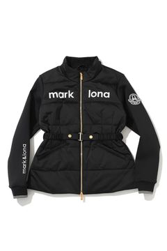 【2025AW】【レディース】 ARVEL HYBRID INSULATED JACKET / ブランドロゴ ウエストベルト付き ハイブリッドパデッドジャケット (ブラック)
