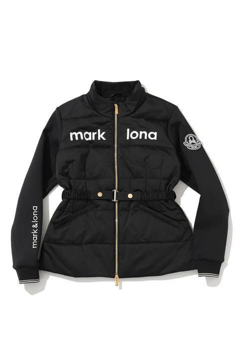 【2025AW】【レディース】 ARVEL HYBRID INSULATED JACKET / ブランドロゴ ウエストベルト付き ハイブリッドパデッドジャケット (ブラック)